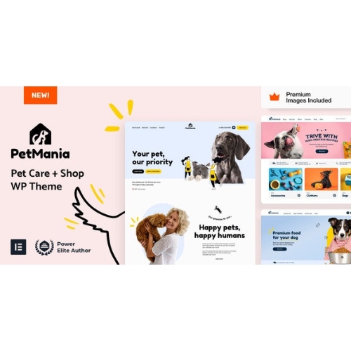 PetMania – Pet Shop & Care Elementor Pro WordPress Theme