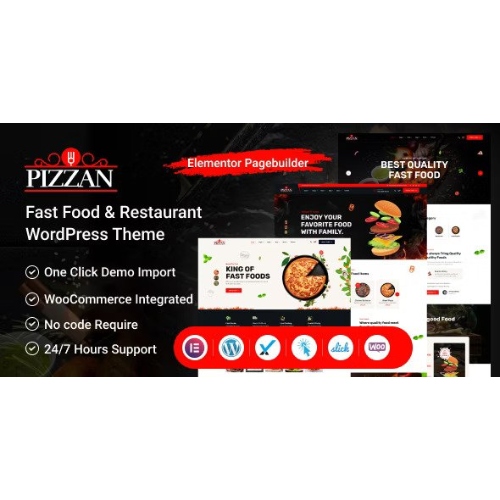 Pizzan – Fast Food and Restaurant WordPress Theme