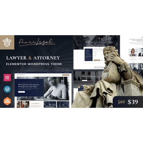 Powerlegal – Law, Lawyer & Attorney WordPress Theme