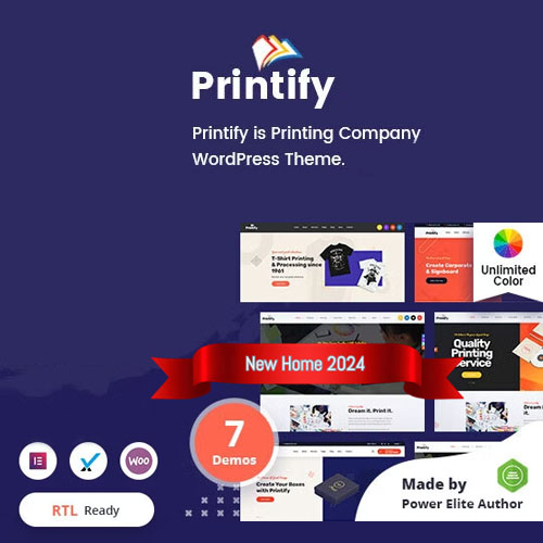 Printify – Printing Company WordPress Theme + RTL