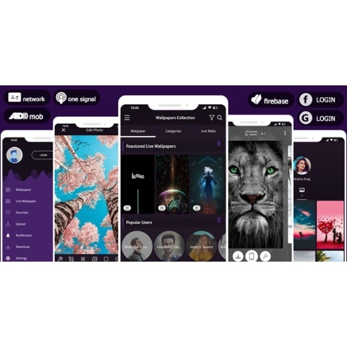 Pro 4K Wallpaper 2022 & Photo Editor System – AdMob & Facebook Bidding Ad & Push Notifications