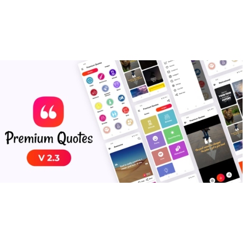 Quotes app with Admin Panel , Admob and Facebook Ads