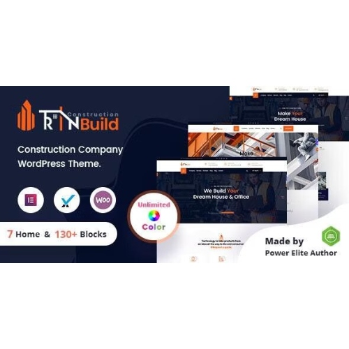RinBuild – Construction Building Company WordPress Theme + RTL