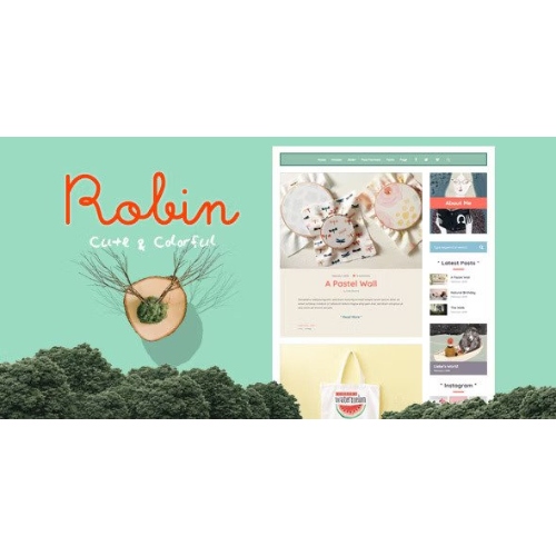 Robin – Cute & Colorful WordPress Blog Theme