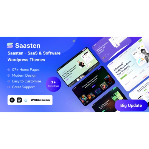 Saasten – SaaS & Software Landing WordPress Theme