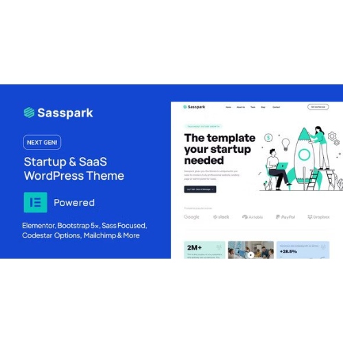 Sasspark – Startup WordPress Theme