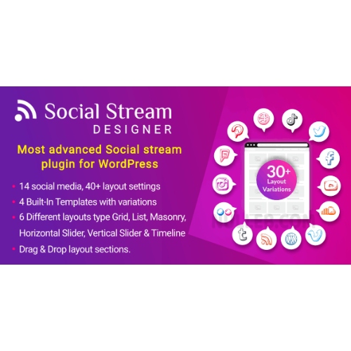 Social Stream Designer – Instagram Facebook Twitter Feed – Social media Feed Grid Gallery Plugin