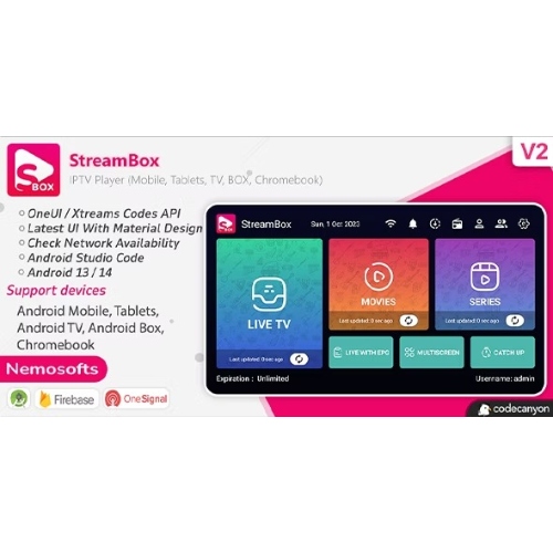 StreamBox – IPTV Player (Android Mobile, Tablets, TV, BOX, Chromebook)