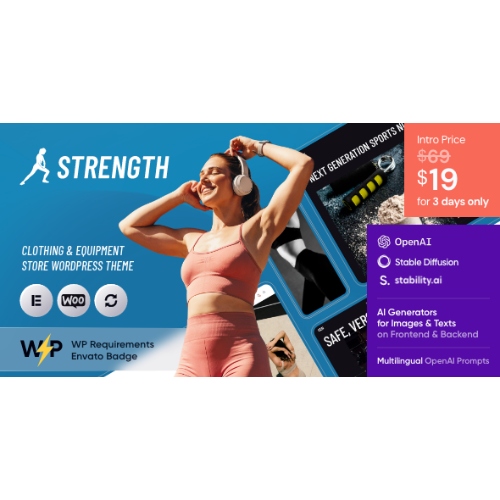 Strength – Sports Store & Equipment Shop WordPress Theme