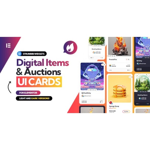 Struninn – Digital Items and Auctions – UI Cards for Elementor