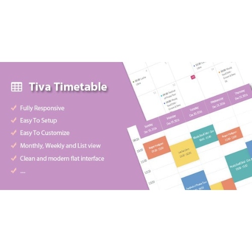 Tiva Timetable For PHP