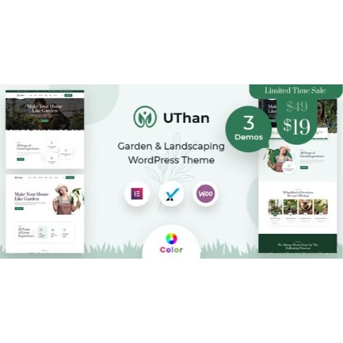 Uthan – Landscaping Gardening WordPress theme + RTL