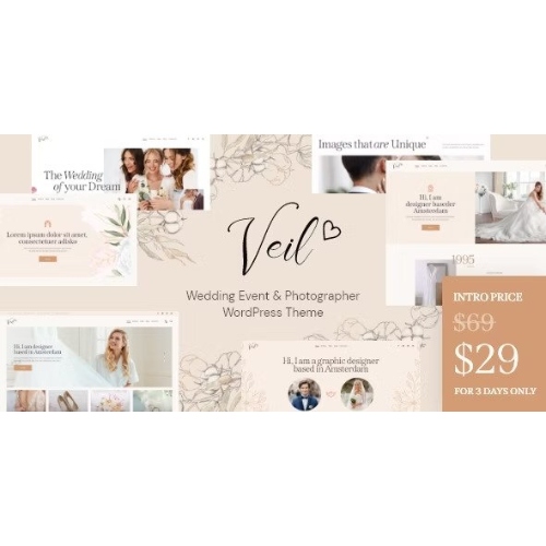 Veil – Wedding Event & Photographer WordPress Theme