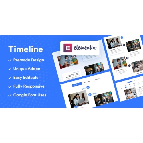 Vertical and Horizontal – Elementor Timeline Addon