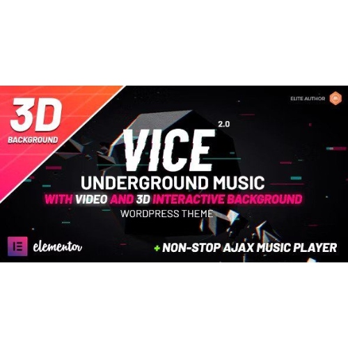 Vice: Underground Music Elementor WordPress Theme