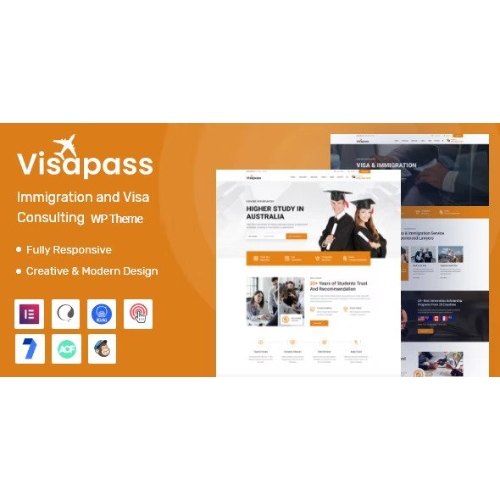 Visapass – Immigration Consulting WordPress Theme + RTL