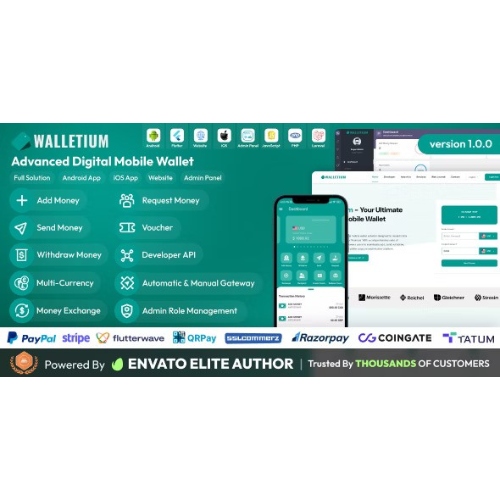 Walletium – Digital Wallet and Payment Gateway Full Solution