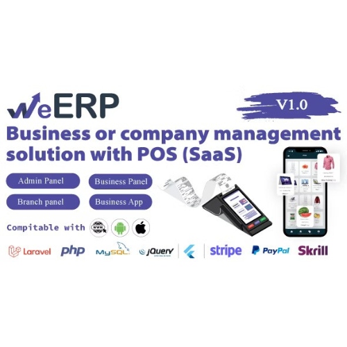 WeERP (SAAS) – Business or company management solution with POS including web panel