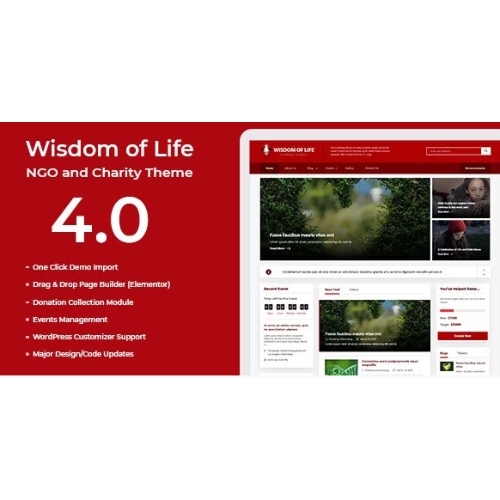 Wisdom Of Life: NGO and Charity Theme