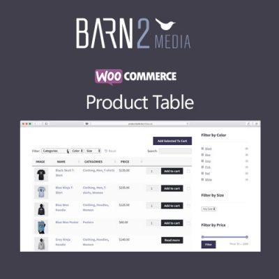 WooCommerce Product Table (By Barn2 Media)