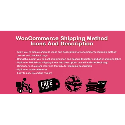 WooCommerce Shipping Icons And Description