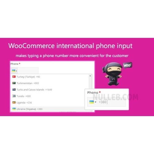 WooCommerce international phone input