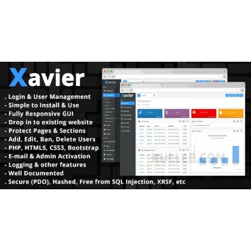 Xavier – PHP Login Script & User Management Admin Panel