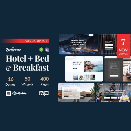 Bellevue | Hotel + Bed and Breakfast Booking Calendar Theme