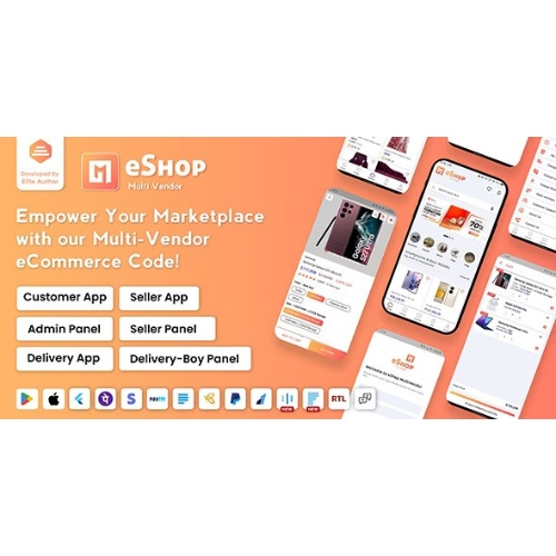 eShop – Multi Vendor eCommerce App & eCommerce Vendor Marketplace Flutter App