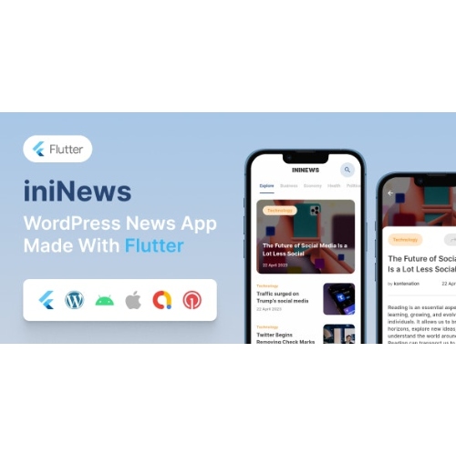 iniNews – Flutter mobile app for WordPress