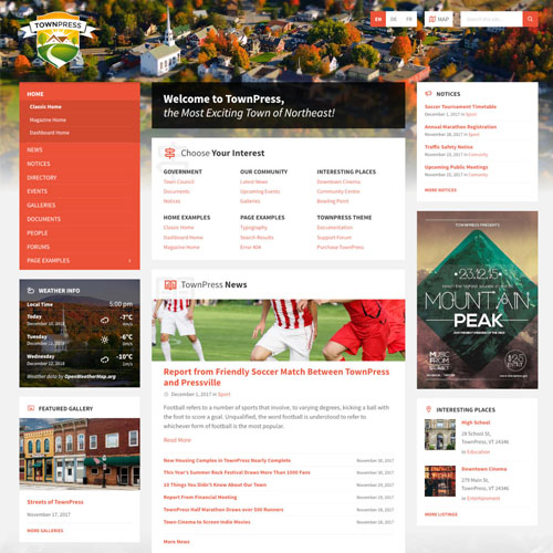 TownPress – Municipality & Town Government WordPress Theme