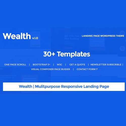 Wealth – Multi-Purpose Landing Page WordPress Theme